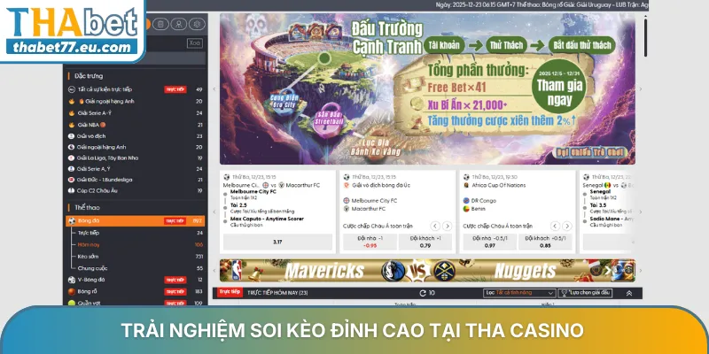 Kèo nhà cái THA - Cập nhật tỷ lệ kèo bóng đá hôm nay trực tiếp